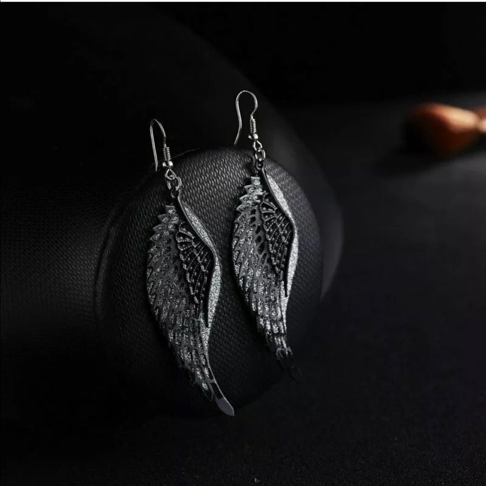 Angel Wings Hook Dangle Drop Earrings